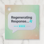 Grappig AI Gift Label – "Regenererende reactie 🔄" (Voorkant)