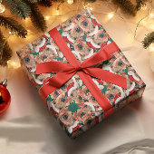 Grappig Airedale Terrier Kerstpatroon Cadeaupapier