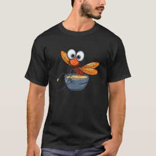 Grappig alarm libel gevangen met de hand in soep b t-shirt