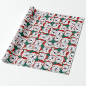 Grappig Alaskan Malamute Kerstpatroon Cadeaupapier (Uitgerold)