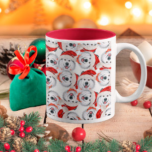 Grappig Alaskan Malamute Kerstpatroon Tweekleurige Koffiemok