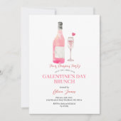 Grappig Alcohol Galentine's Day Party Brunch Diner Kaart (Voorkant)