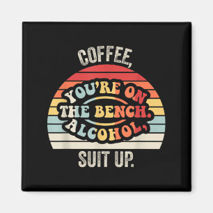 Grappig Alcohol Pak Je Op Koffie Op De Bank Retro Magneet