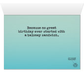 Grappig "Alcohol!" Typwriter Birthday Kaart (Binenzijde Horizontaal (Onderkant))