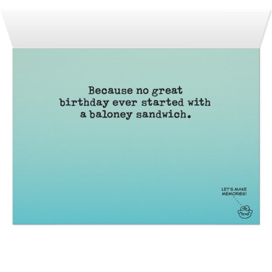 Grappig "Alcohol!" Typwriter Birthday Kaart (Binenzijde Horizontaal (Onderkant))