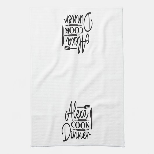 Grappig Alexa Cook diner Theedoek (Verticaal)