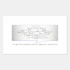 Grappig algoritme rechthoekige sticker