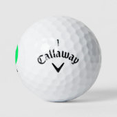 Grappig Alien Gezicht Gepersonaliseerde Naam Manne Golfballen (Logo)