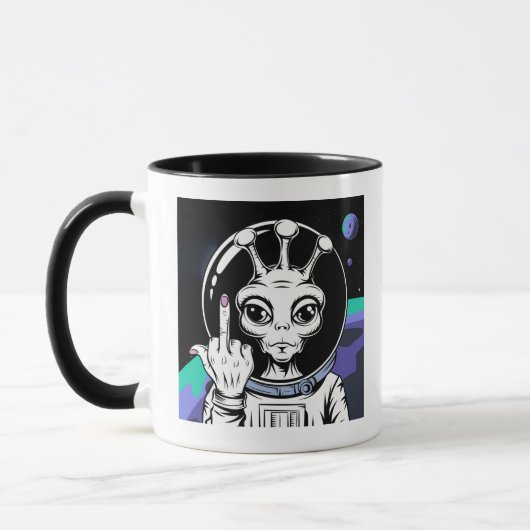 Grappig Alien keramisch accent mok 11oz (Links)