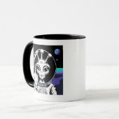Grappig Alien keramisch accent mok 11oz (Voorkant links)