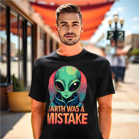 Grappig Alien Meme T-shirt "Aarde was een vergissi
