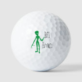 Grappig Alien 🛸 Monogram UFO Spooky Golfballen (Voorkant)