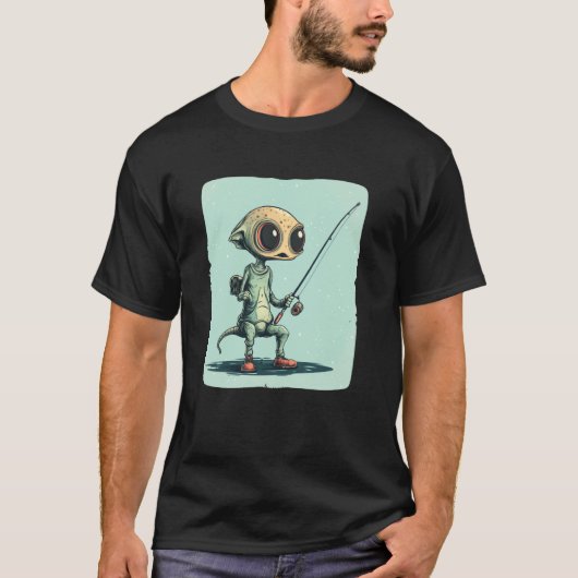 Grappig Alien Visuitrusting voor Jongens en Meisje T-shirt (Voorkant)