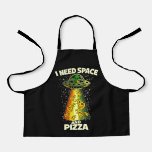 Grappig Alienhoofd Eet Pizza UFO Buitenaards Wezen Schort