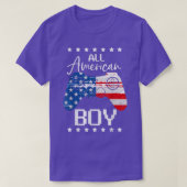 Grappig Alle Amerikaanse jongens op 4 juli T-shirt (Design voorkant)