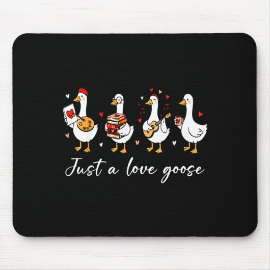 Grappig Alleen Een Liefde Gans Eend Boekenliefhebb Muismat (Voorkant)