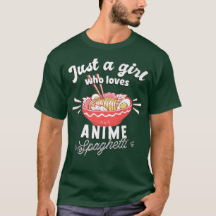 Grappig - alleen een meisje dat van Anime Spaghett T-shirt