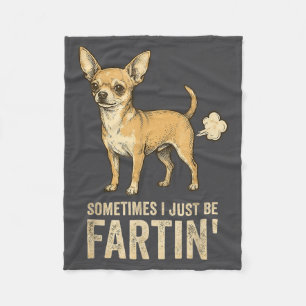 Grappig Alleen Hond Soms Chihuahua Ik Laat Een Sch Fleece Deken