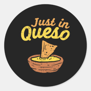 Grappig alleen in kaas Queso Cinco de Mayo Nacho M Ronde Sticker