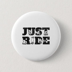 Grappig Alleen Rijden Fietsen Shirt Mtb Mountainbi Ronde Button 5,7 Cm
