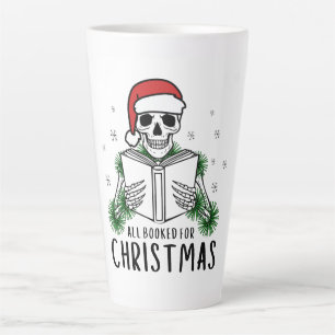 Grappig Allemaal Geboekt Voor Kerstlectuur Skelet Latte Mok