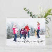 Grappig allemaal is geen Calm Tree Pattern Foto Feestdagenkaart (Staand voorkant)