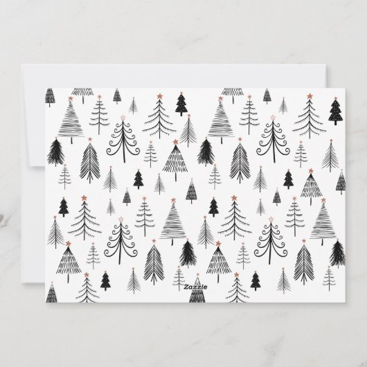 Grappig allemaal is geen Calm Tree Pattern Foto Feestdagenkaart (Achterkant)