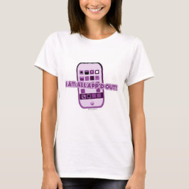 Grappig allemaal verschenen Schattigee mobiele tel T-shirt