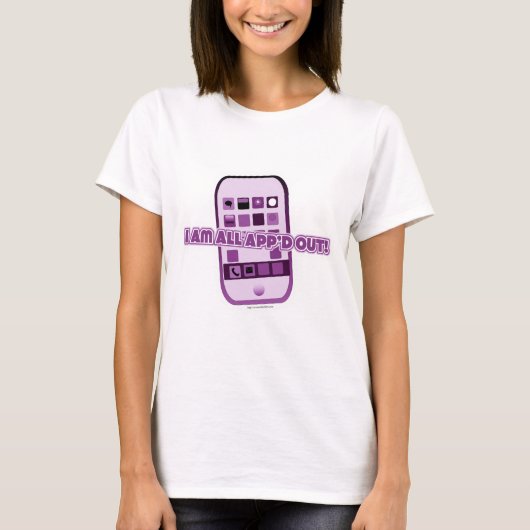 Grappig allemaal verschenen Schattigee mobiele tel T-shirt (Voorkant)