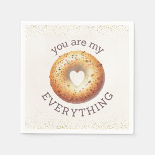 Grappig alles bagel 'Je bent mijn alles' Servet