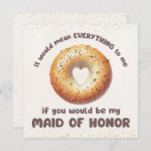 Grappig Alles Bagel Maid of Honor Voorstel (Voorkant / Achterkant)