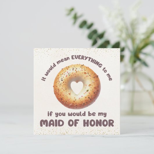 Grappig Alles Bagel Maid of Honor Voorstel (Staand voorkant)