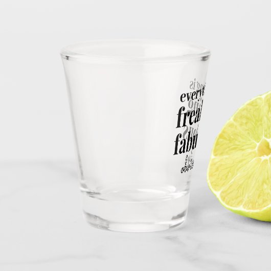 Grappig Alles is duidelijk verbazingwekkend Shot Glas (Links)