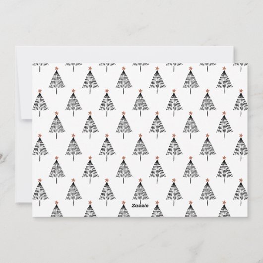 Grappig alles is geen kalm minimalistisch structuu feestdagenkaart (Achterkant)