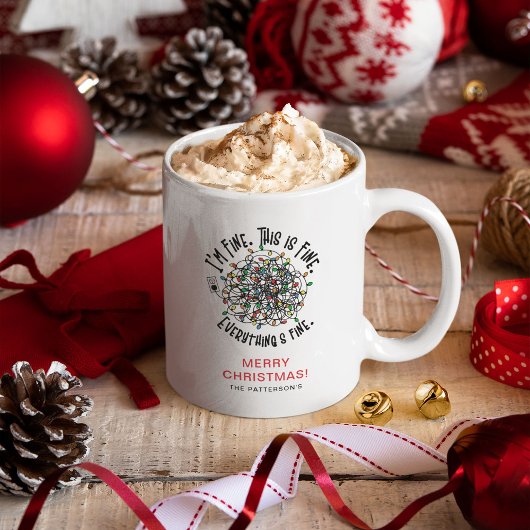 Grappig 'Alles is goed' Kerstmis Koffiemok