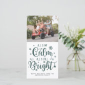 Grappig alles is niet kalm... maar nog steeds goed feestdagenkaart (Staand voorkant)