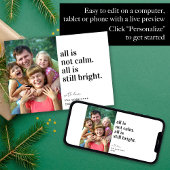 Grappig alles is niet rustig Foto Kerstmis vakanti Feestdagenkaart