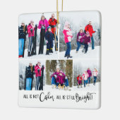 Grappig Alles is niet rustig Vakantie 6 Foto Keramisch Ornament (Links)