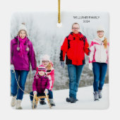 Grappig Alles is niet rustig Vakantie 6 Foto Keramisch Ornament (Achterkant)