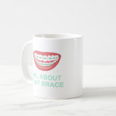 Grappig: alles over de beugel grap koffiemok (Voorkant links)