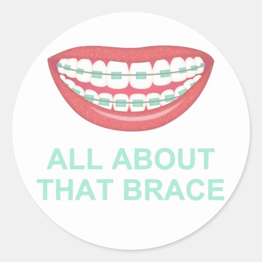 Grappig Alles over de Beugel Spot Ronde Sticker (Voorkant)