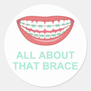 Grappig Alles over de Beugel Spot Ronde Sticker