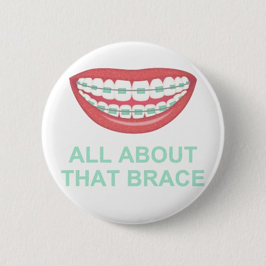 Grappig alles over de brace Spoof Ronde Button 5,7 Cm (Voorkant)