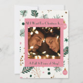 Grappig Alles wat ik wil voor Kerstmis Vermoeide F Feestdagenkaart (Voorkant)