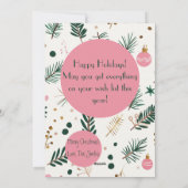 Grappig Alles wat ik wil voor Kerstmis Vermoeide F Feestdagenkaart (Achterkant)