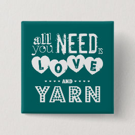 Grappig alles wat je nodig hebt is liefde en arn vierkante button 5,1 cm
