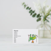 Grappig alligator cartoon voor BBQ-diner Visitekaartje (Staand voorkant)