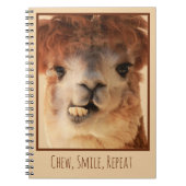 Grappig Alpaca kauwen Notitieboek (Voorkant)
