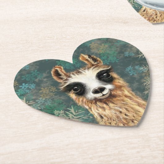 Grappig Alpaca papier Onderzetter (Gekanteld)