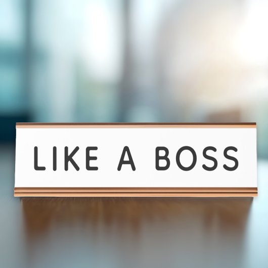 Grappig als een baas Witte bureauquote Bureau Naambordje